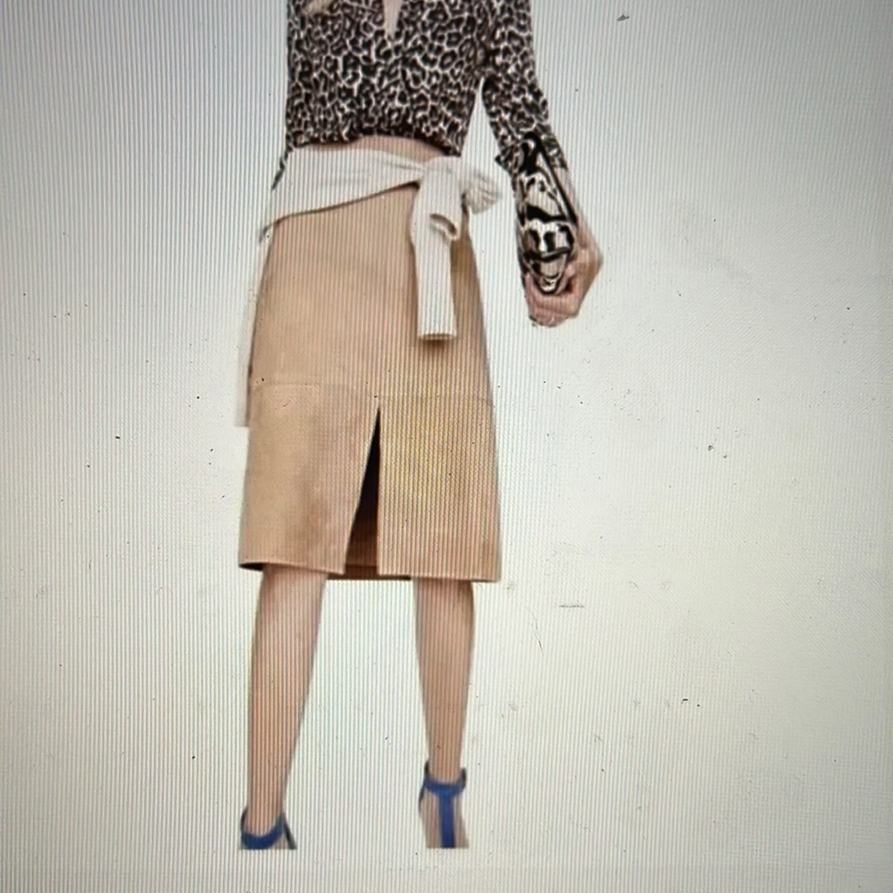 J Crew Collection Suede A-Line Midi Skirt